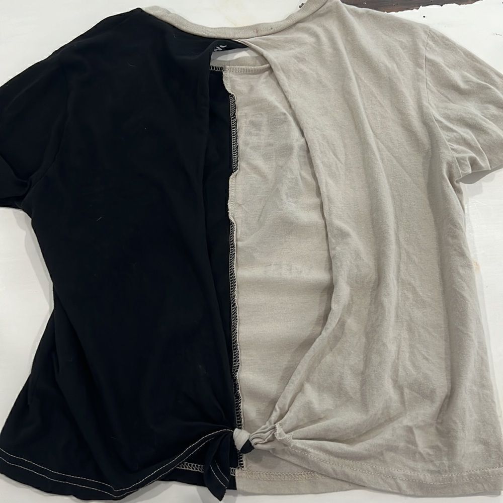 On Fire tan and black Los Angeles West Coast top M - Picture 9 of 10